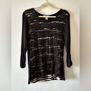 Lace overlay top, size medium